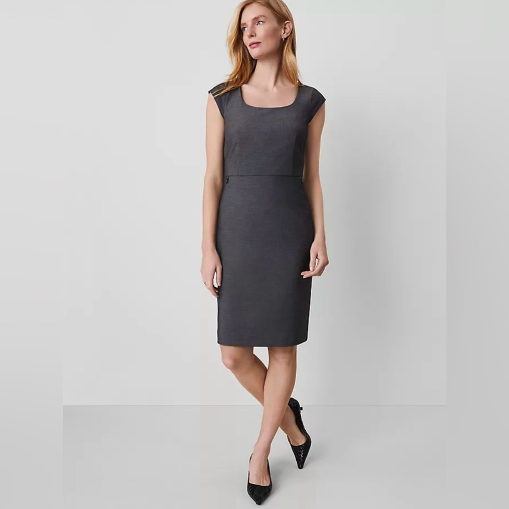 Ann Taylor The Scoop Neck Dress In Bi-Stretch